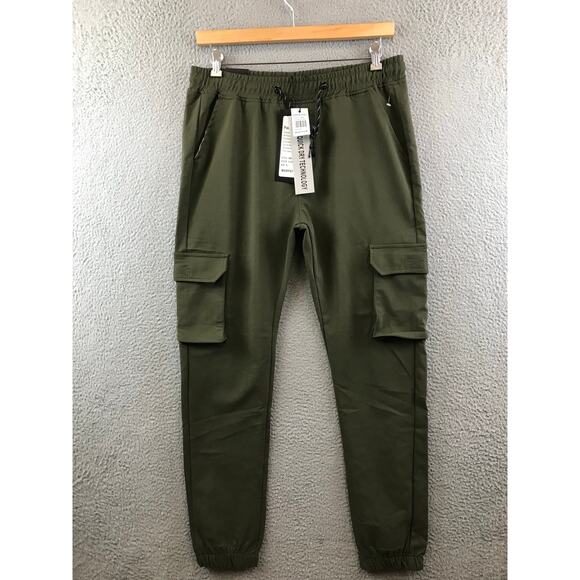 NWT Men’s Vertical Sport Green Stretch Cargo Pocket Jogger Pants XL - Picture 1 of 11